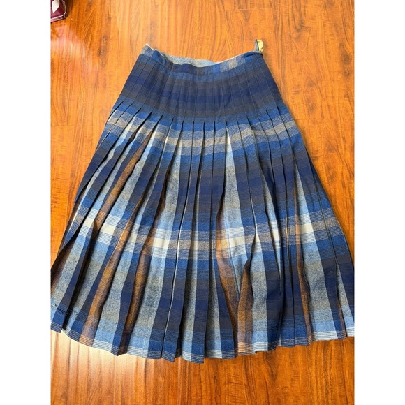 VTG Pendleton Wool Turnabout Reversible Skirt Womens SZ W24" L 30" Blue/Green XS - Picture 7 of 10